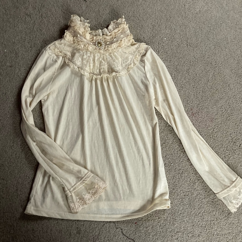 Axes Femme Victorian Lolita Blouse Tee